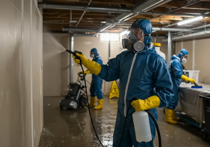 Basement Sanitization and Antimicrobial Treatment process in Kenansville, NC